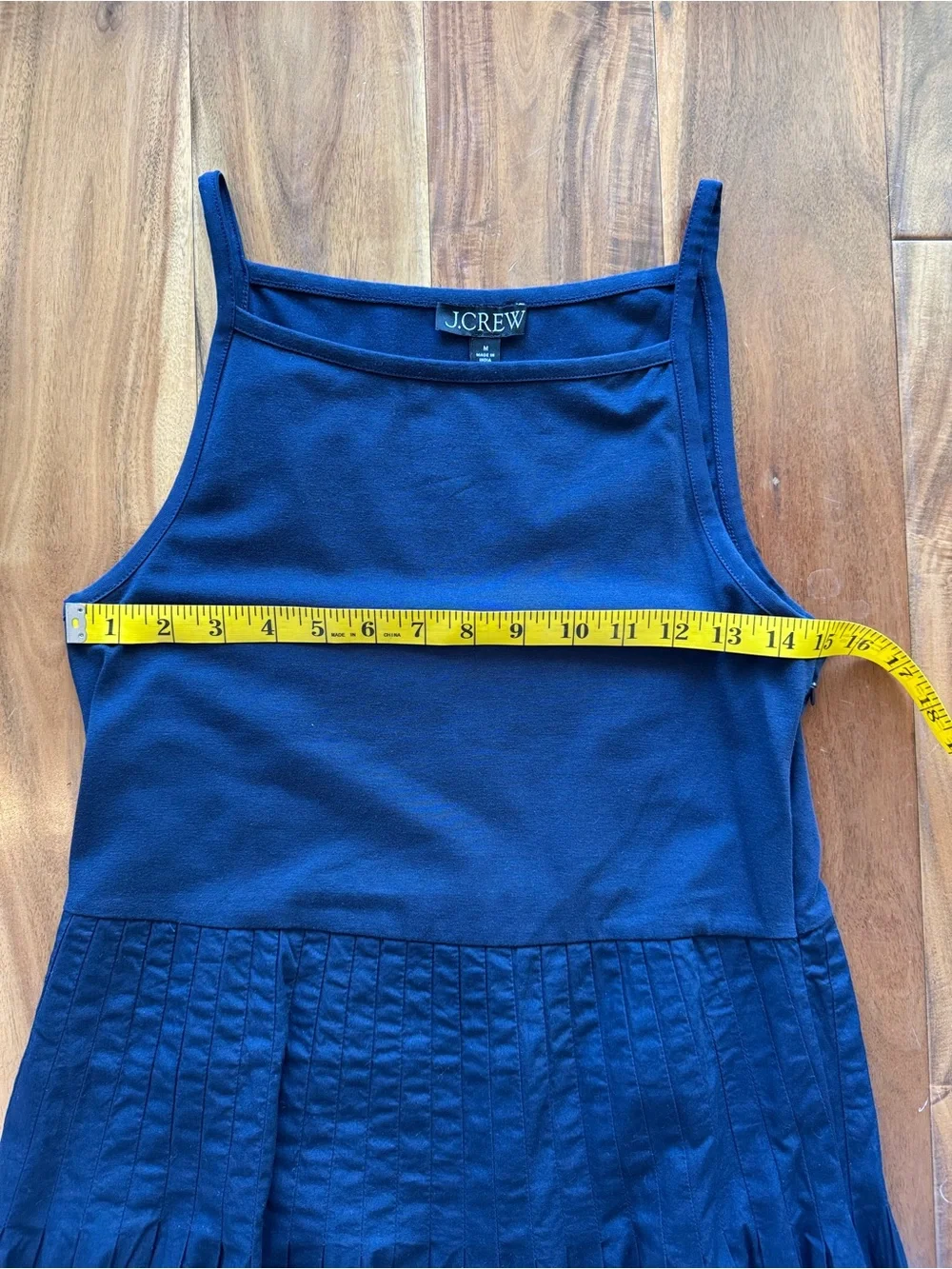 J. Crew Pintuck mixy dress Navy Sleeveless Maxi Skirt Dress